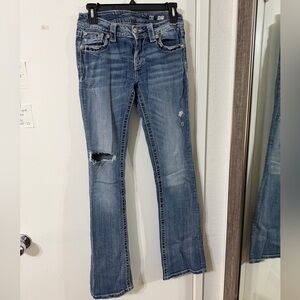 Miss Me Distressed Blue Bootcut Jeans